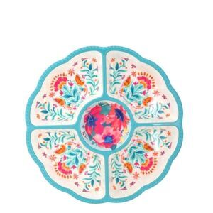The Pioneer Woman chips and dip platter Folk Geo teal gift idea🌺